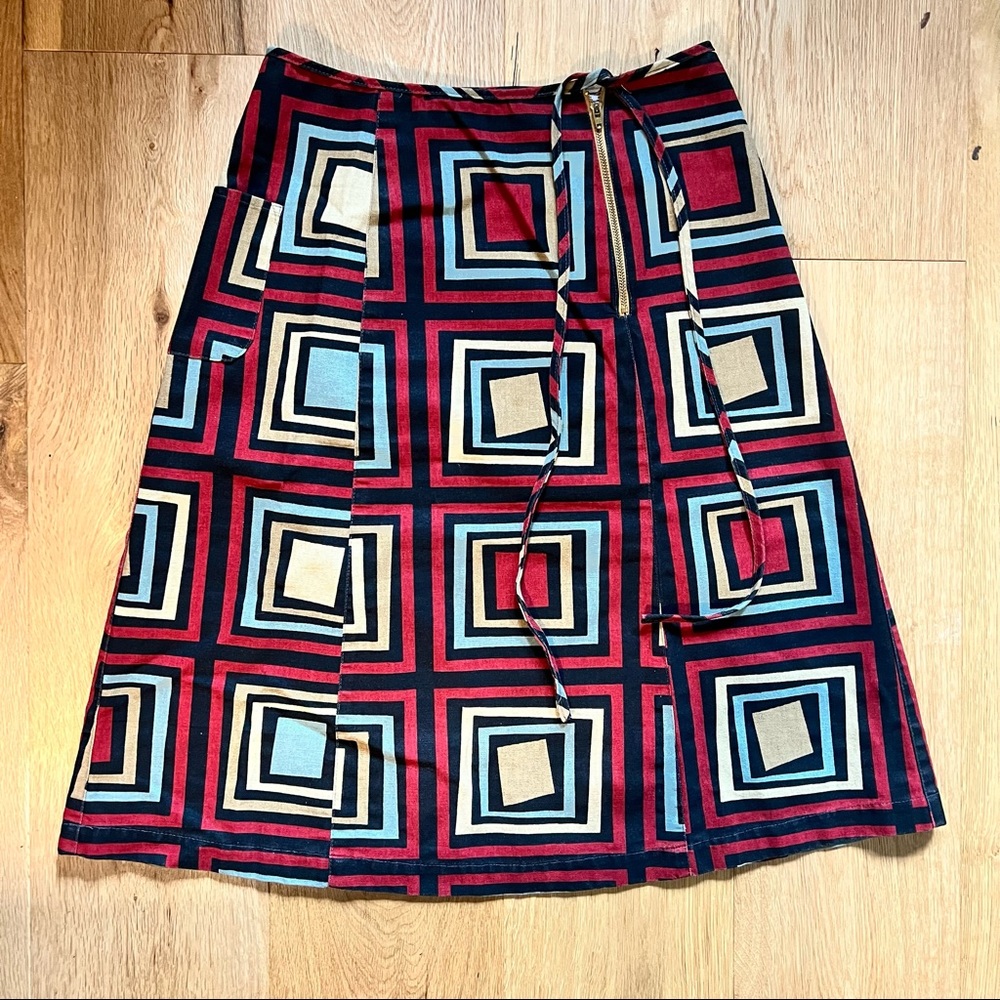 Cute cotton canvas wrap skirt Size small